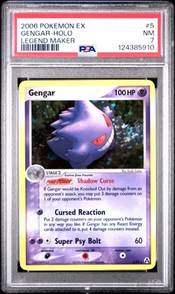2006 POKEMON EX LEGEND MAKER #5 GENGAR-HOLO PSA 7 - Image 1