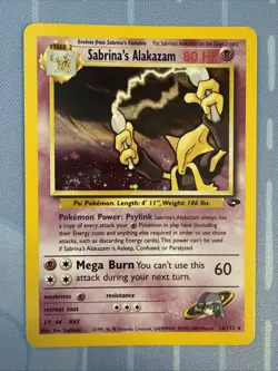 Sabrina’s Alakazam HOLO Rare 16/132 - Gym Challenge - VINTAGE Pokemon 2000 - Image 1