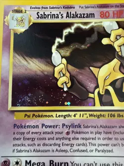 Sabrina’s Alakazam HOLO Rare 16/132 - Gym Challenge - VINTAGE Pokemon 2000 - Image 2