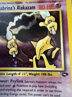 Sabrina’s Alakazam HOLO Rare 16/132 - Gym Challenge - VINTAGE Pokemon 2000 - Image 3