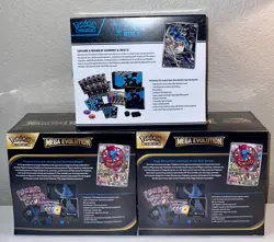 Pokemon TCG Mega Evolution Lucario Elite Trainer Box and Black Bolt ETB LOT OF 3 - Image 3