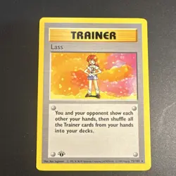 Pokemon TCG Lass 1st Edition Shadowless Base Set - Image 1