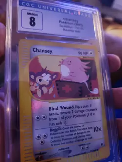 2002 Pokemon Expedition Chansey Reverse Holo eReader 72/165 PSA CGC 8 (POP 11) - Image 3