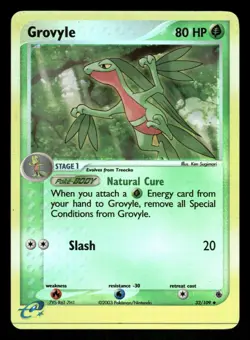 Pokemon Grovyle Uncommon Ruby and Sapphire 32/109 LP Reverse Holo - Image 1