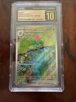 Pokemon CGC 10 Pristine 151 Ivysaur 167/165 Black Gold Label English 2023 - Image 1