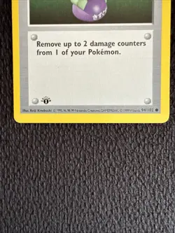 Pokemon TCG Potion 94/102 Base Set Shadowless 1st Edition LP - Image 2