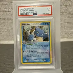 Pokemon TCG Blastoise EX Crystal Guardians 14/100 Regular Rare PSA 7 Holo - Image 1
