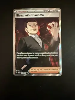 Pokemon TCG Giovanni's Charisma Full Art Holo Ultra Rare 197/165 - Image 1