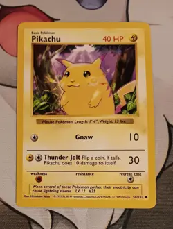Pikachu 58/102 - Shadowless - Base Set - 1999 - Pokemon TCG - WoTC - Image 1