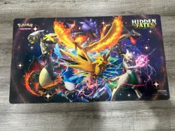 Pokemon TCG Hidden Fates Playmat Shiny Charizard, Rayquaza, Mewtwo 2019 - Image 1