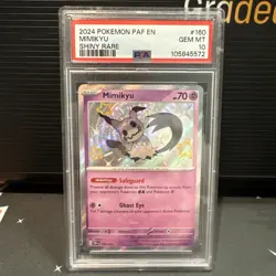 Pokemon Mimikyu PAF En-Paldean Fates 160/091 Shiny Rare PSA 10 - Image 1