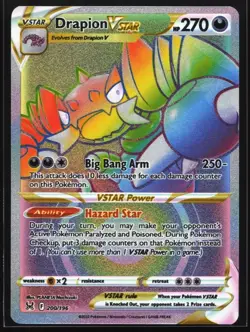Pokemon Drapion VSTAR 200/196 Lost Origin Rainbow Secret Rare Holo NM - Image 1