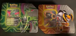 Pokemon TCG Paradox Destinies Iron Leaves ex and Iron Boulder ex Tins NEW/SEALED - Image 1