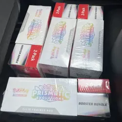 Pokemon Prismatic Evolutions Elite Trainer Box & Booster Bundle - Costco 2 Pack - Image 1