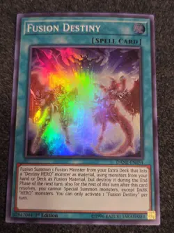 Fusion Destiny DANE-EN054 1st Edition Super Rare VLP Yugioh - Image 1