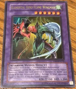 Yugioh Elemental Hero Flame Wingman DR3-EN125 Ultra Rare MP - Image 1