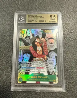 One Piece Dracule Mihawk Azure Sea's Seven Manga Alt Art OP14-119 BGS 9.5 - Image 1