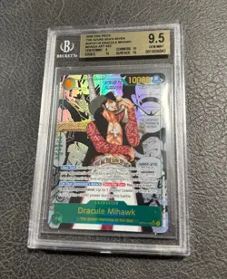 One Piece Dracule Mihawk Azure Sea's Seven Manga Alt Art OP14-119 BGS 9.5 - Image 3