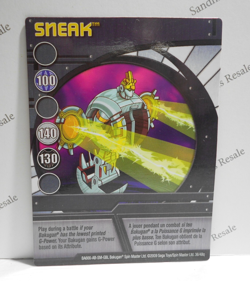Bakugan Card - Sneak - Blue Ability Card - BA666 - 36/48q - 2009 - Image 1