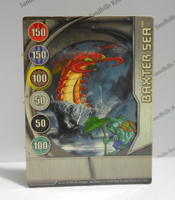 Bakugan Card - Baxter Sea - Silver Gate Card - BA722 - 3/48ah - 2009 - Image 1