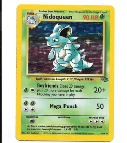 Nidoqueen 7/64 Jungle Holo Rare Unlimited LP Pokemon Card 1999 - Image 1