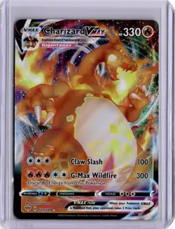 Charizard VMAX Darkness Ablaze Full Art 020/189 Pokemon Card FA Damaged - Image 1