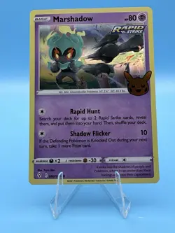 🔥 MARSHADOW RAPID STRIKE HOLO FOIL - 2021 POKEMON TCG CARD # 80/203 - Image 1