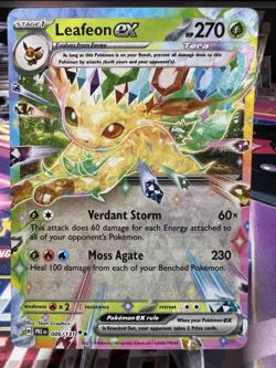 Leafeon EX 006/131 Prismatic Evolutions Double Rare Holo Card NM Condition - Image 1