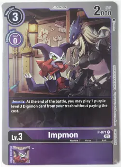 Impmon P-071 P Promo Foil NEW Limited Card P@ck BiIIion Bullet - Image 1