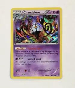 Pokemon CHANDELURE Card 43/119 Holo Rare XY Phantom Forces LP English Unlimited - Image 1