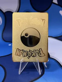 Pokemon Proposal Pikachu “Will You Marry MeU” METAL Gold Custom Pokemon Card - Image 2