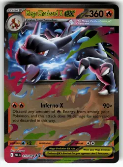 Mega Charizard X ex 013/094 ME02: Phantasmal Flames NM Pokemon Card TCG - Image 1