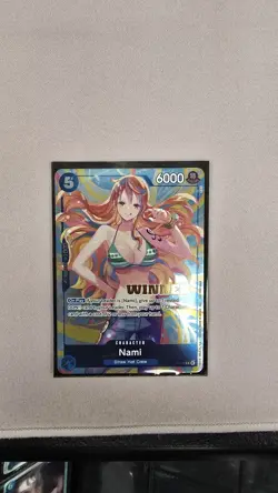 One Piece Card Game Heroines Battle Nami Winner Card P-112 English - Image 1
