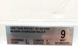 2000 Pokemon Team Rocket's 1st Edition Rare Holo Card Dark Gyarados BGS 9 Mint - Image 3