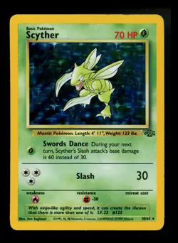 Scyther 10/64 Jungle 1999 Holo Rare WOTC Pokemon Card TCG - Image 1