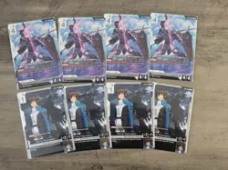PLAYSET x4 Aile Strike LR x4 Kira C Pilot SEED Strike ST04 Gundam TCG Card Game - Image 1