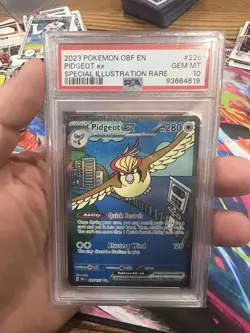 Pidgeot ex 225/197 SV03: Obsidian Flames Holo. PSA 10 Graded Card. - Image 1