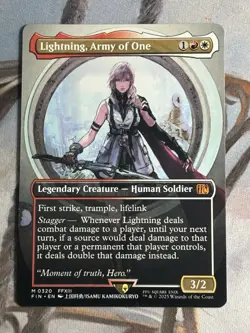 MTG 1x Lightning, Army Of One 320 - Borderless - Final Fantasy NM - Image 1