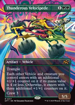 Thunderous Velocipede | FOIL | MTG Aetherdrift (Borderless) #0317 | M/NM - Image 1