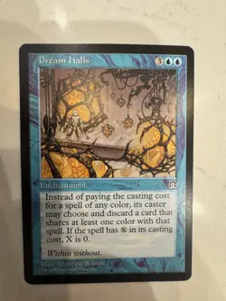 MTG Dream Halls Stronghold 1998 NM/LP Matthew Wilson Art Enchantment Rare - Image 1