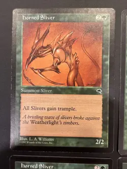 4x Horned Sliver Tempest Magic Mtg LP - Image 2