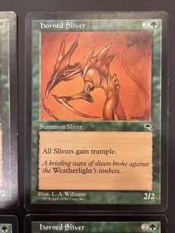 4x Horned Sliver Tempest Magic Mtg LP - Image 3