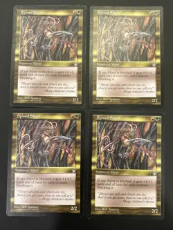 4x MTG Magic the Gathering Spined Sliver Stronghold LP - Image 1