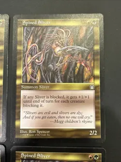 4x MTG Magic the Gathering Spined Sliver Stronghold LP - Image 3