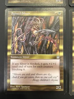 4x MTG Magic the Gathering Spined Sliver Stronghold LP - Image 4