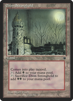 Ebon Stronghold (HP) Fallen Empires FEM Magic MTG - Image 1