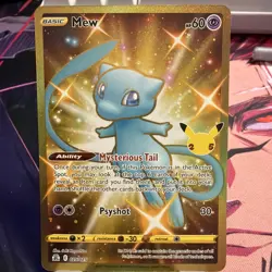 2021 Pokemon Celebrations MEW Gold Secret Rare Holo Card #025/025 - Image 1