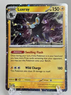 Pokemon Luxray 71/193 Holographic Scarlet & Violet Paldea Evolved Cosmic Holo - Image 2