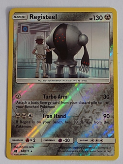 Registeel Reverse Holo 68/111 SM - Crimson Invasion Pokemon - Image 1