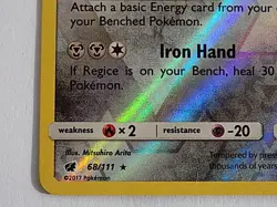 Registeel Reverse Holo 68/111 SM - Crimson Invasion Pokemon - Image 4